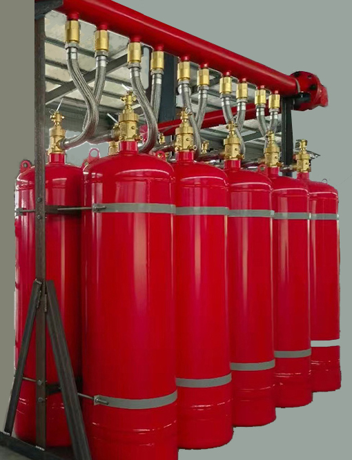 Halon fire extinguisher system